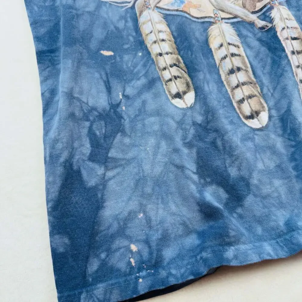 2000s Y2K 2013 The Mountain Native American DreamCatcher Tie-Dye T-shirt XL - Picture 2 of 8